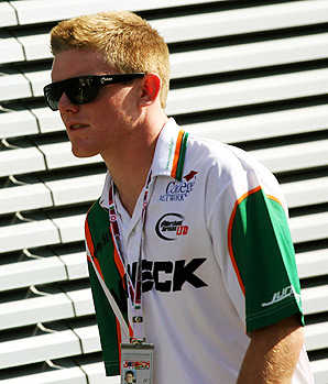 American Conor Daly was held back by funding in the Formula 1 development series, encouraging him to test with A.J. Foyt's IndyCar team.